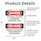 Signmission Electrical Testing Bilingual Danger Sign, Vinyl Decal, 3.5in W x 5in L, 2PK OS-2PACK-DS-D-35-VS-1786 - alternate 2